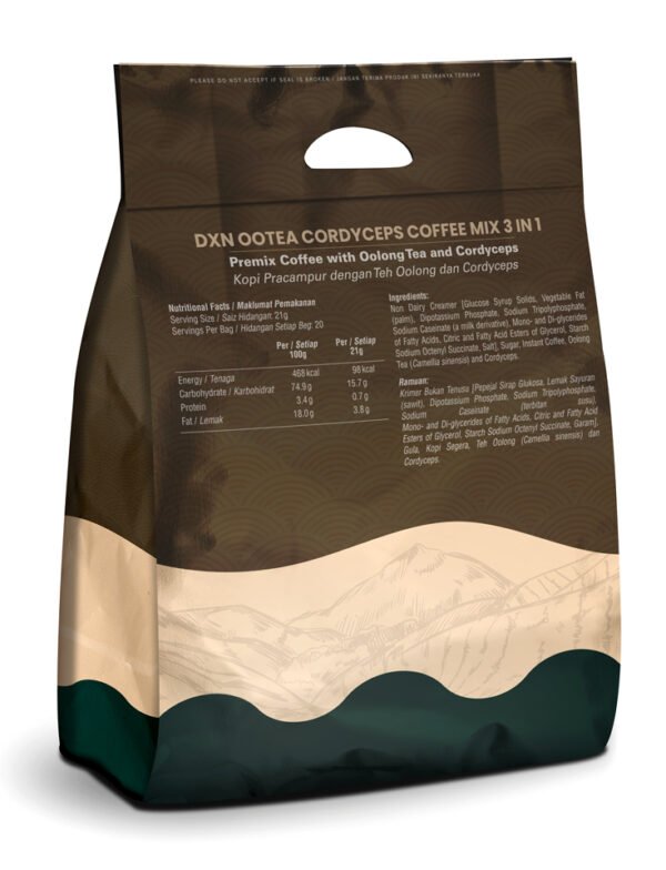 DXN Ootea Cordyceps Coffee Mix 3 in 1 - Image 2