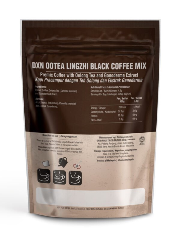 DXN Ootea Lingzhi Black Coffee Mix - Image 2